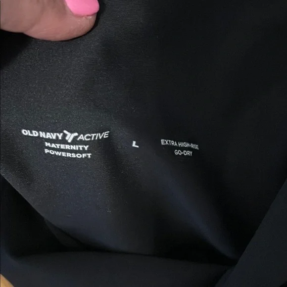 Old Navy maternity Black and Navy Leggings - Picture 2 of 5